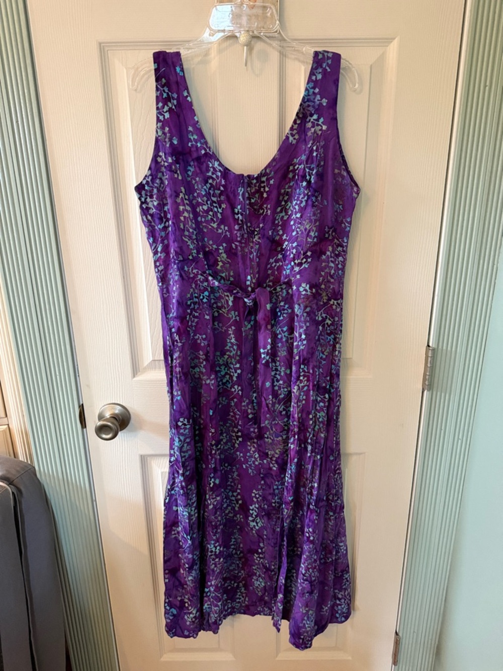 Eagle Ray Traders Sleeveless Purple Floral Midi Dress - Picture 3 of 7